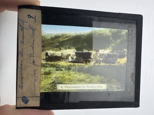 Magic lantern glass slide - magic,