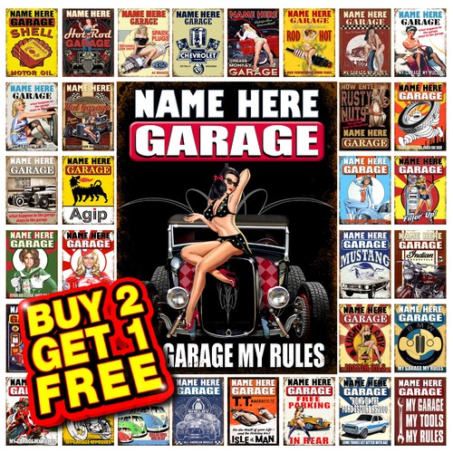 Garage metal sign - metal, plaque