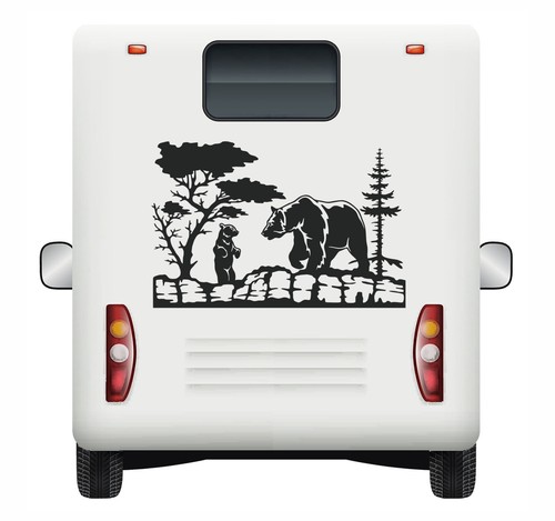 Car stickers wildlife bears - car,