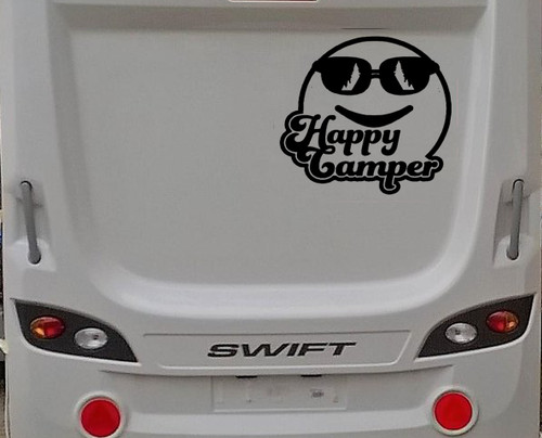 Happy camper motorhome caravan - motorhome,