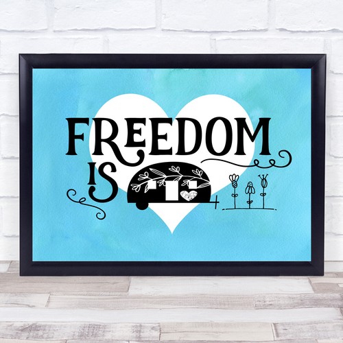 Freedom caravan blue - is, heart